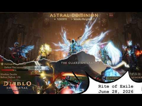 Astral Dominion's Immortal Reign Descends w/ 1,250,370 Dominance (Full ROE Jun 28) | Diablo Immortal