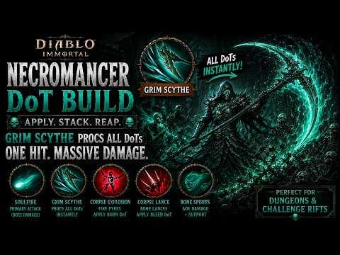 Necromancer PvE Build - Instant DoT Burst with Grim Scythe | Diablo Immortal