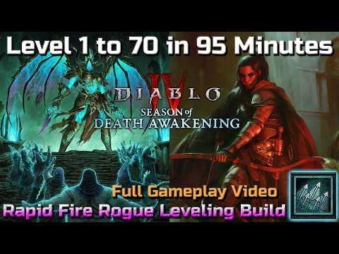 PREPARE FOR SEASON 14! Rapid Fire Leveling Build Speedrun - Diablo 4 Lord of Hatred Death Awakening