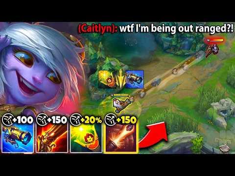 Tristana but I have so much Attack Range even Caitlyn was out-ranged (CROSS MAP AUTOS)