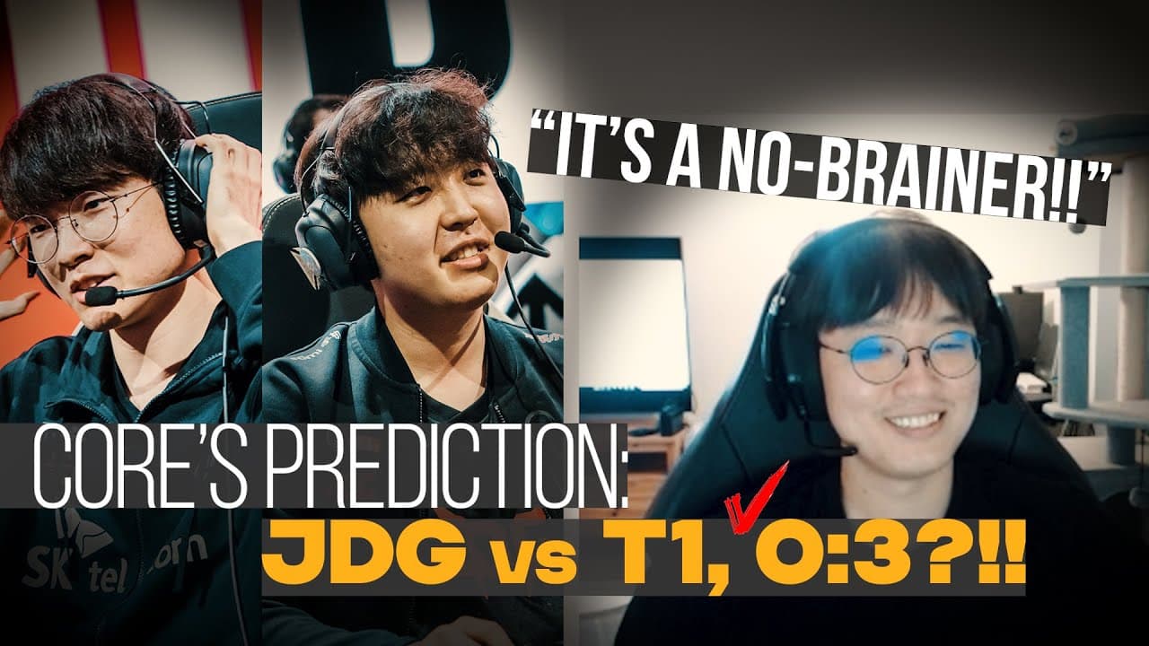 CoreJJ - T1 wins with 3:0?! Core's Prediction on JDG vs T1 | League of Legends