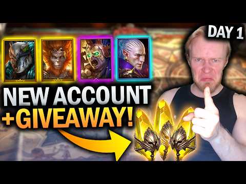 NEW RAID ACCOUNT CHALLENGE (Day 1!) - Raid Shadow Legends Shard Giveaway!